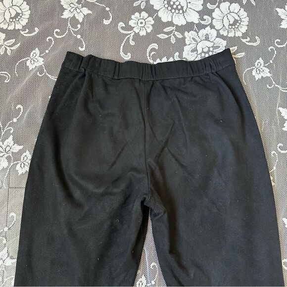 Aritzia Babaton Cohen Faux Suede Pull Up Cropped Trouser Pants in Black Size 6 - Picture 7 of 14